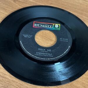 Dunhill Black Vinyl Record - Steppenwolf 'Rock Me' 7-inch vinyl